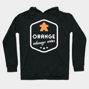 Orange Always Wins Meeple Board Games Meeples and Roleplaying Addict - Tabletop RPG Vault Hoodie